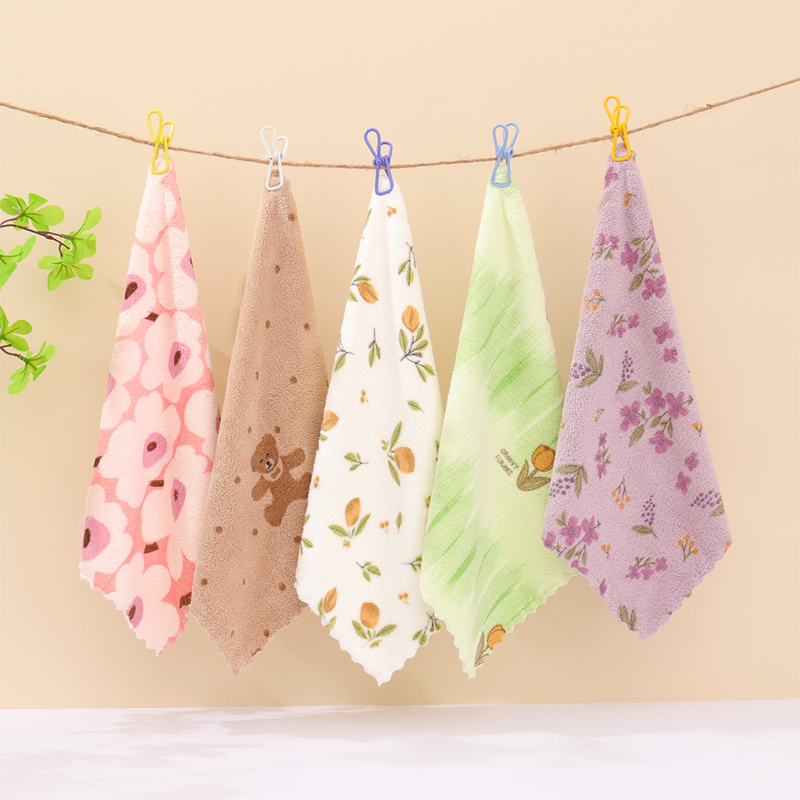 Lot de 5 chiffons en polaire corail ultra-doux pour la vaisselle