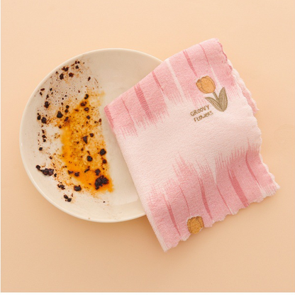 Lot de 5 chiffons en polaire corail ultra-doux pour la vaisselle