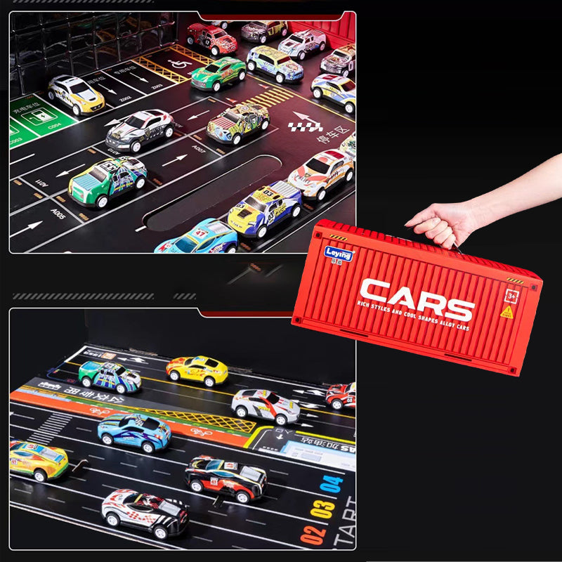 🎅Offre spéciale Noël 49% DE RÉDUCTION🎁48 mini-wagons à moteur avec garage intégré