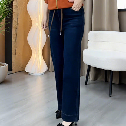 👖 60% OFF LIMITÉ! ✨ Jean Droit Femme à Ceinture Élastique - Coupe Adjustable pour un Confort Parfait et Style Moderne 🌟🛍️