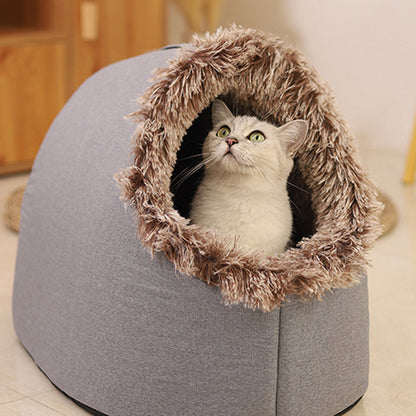 Lit d'hiver ultra chaud et douillet pour animaux de compagnie — 50% de réduction 🐾💥