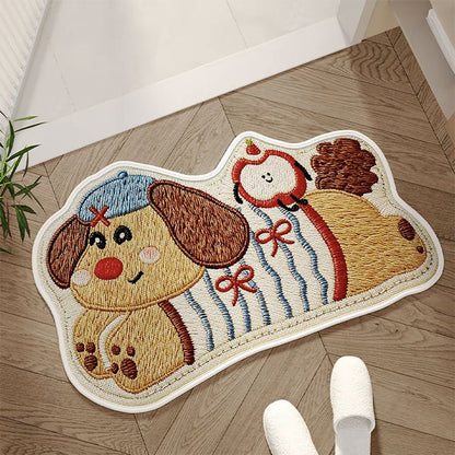 Limited-Time 50% Off: Absorbent Woven Bath Mat with Non-Slip Bottom — Keeps Floors Dry & Safe 🐶🐱