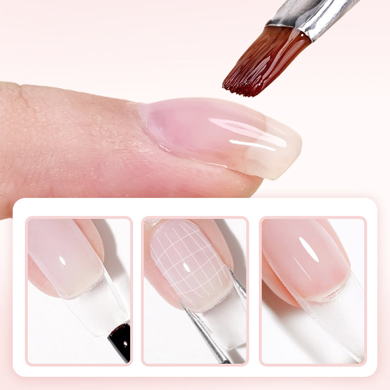 Gel Auto-Nivelant 3-en-1 pour Ongles – Base et Construction en 1 Étape, Durcissement LED/UV en 60s, Formule Sans HEMA – Sûre et Ultra Efficace, -50% de réduction