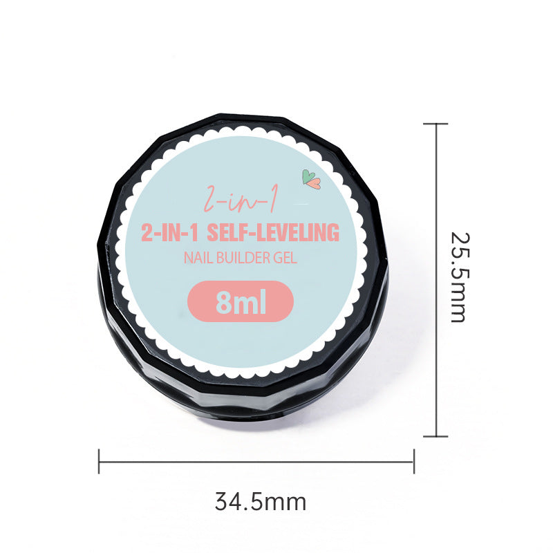 Gel Auto-Nivelant 3-en-1 pour Ongles – Base et Construction en 1 Étape, Durcissement LED/UV en 60s, Formule Sans HEMA – Sûre et Ultra Efficace, -50% de réduction