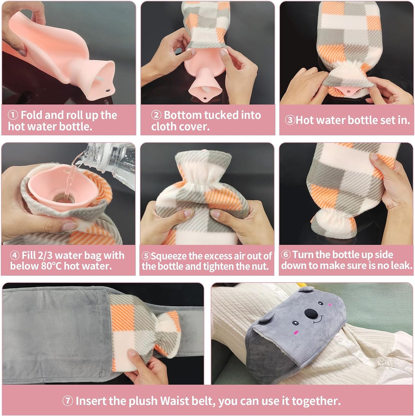 Promo Noël : -50% sur la ceinture en peluche avec bouillotte — chaleur douillette et cadeau parfait 🎁🔥