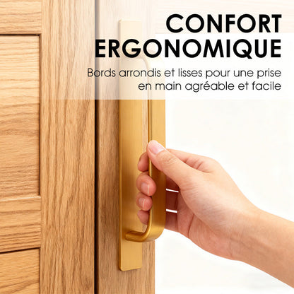 Poignée de porte en alliage d’aluminium - design moderne, robuste et légère
