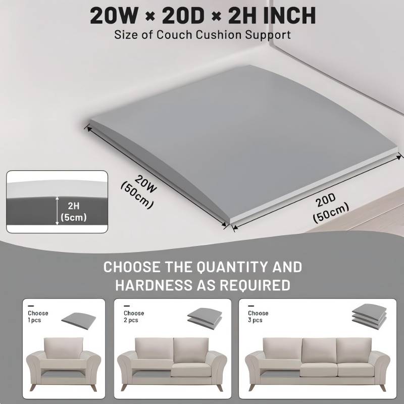 Coussin de soutien pour canapé — redonnez du maintien aux sièges affaissés. Offre spéciale : achetez 2, obtenez 1 gratuitement.