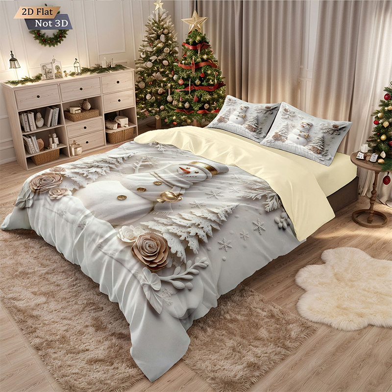 ⏳Offre spéciale à durée limitée – Ensemble festif de housse de couette 3 pièces pour Noël, confort et style 🛏️🎄❤️