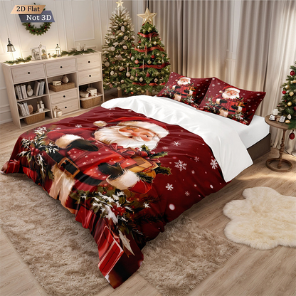 ⏳Offre spéciale à durée limitée – Ensemble festif de housse de couette 3 pièces pour Noël, confort et style 🛏️🎄❤️