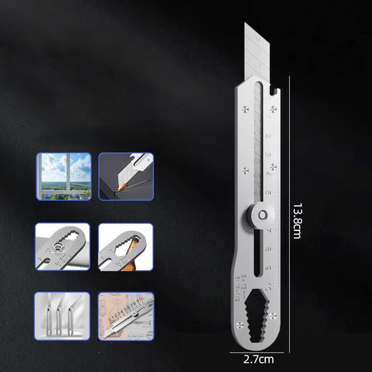 Couteau utilitaire polyvalent à lame rétractable et cassable - pratique et robuste