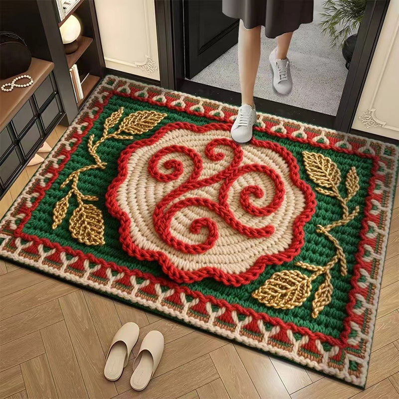 Promo 50% : Tapis de sol absorbant et antidérapant au motif fil floral 3D