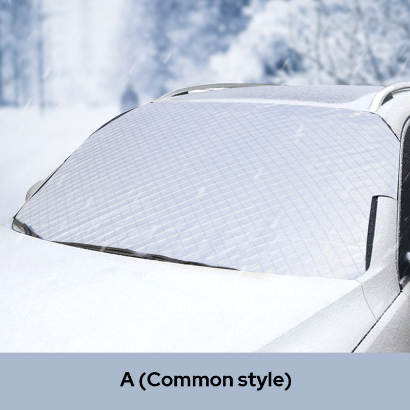 🚗 ACHETEZ 2 OFFREZ 1! ✨ Couverture Magnétique Contre la Neige pour Pare-brise - Isolation Thermique 4 Couches avec Installation Rapide pour Protection Antigel ❄️🔗