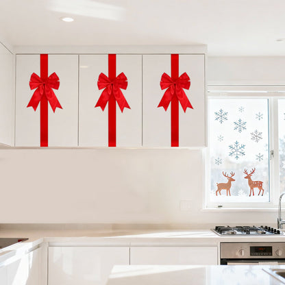 Grand nœud en ruban décoratif pour porte de placard – Noël