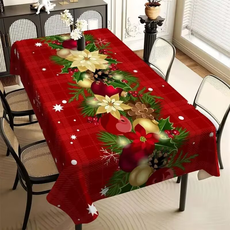 Nappe de Noël rectangulaire imperméable — 52 % de réduction jusqu'à épuisement des stocks 🎄