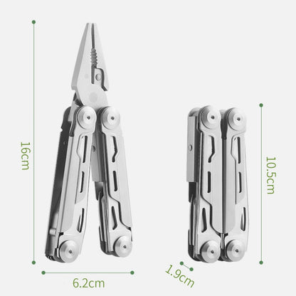 Pince multifonction pliante 12 en 1 en acier inoxydable – robuste, compacte et ultra-polyvalente