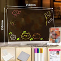 🎨 50 % DE RÉDUCTION ! ✨ TABLETTE À DESSIN LUMINEUSE - Surface phosphorescente réutilisable, support ajustable pour les dessins et l'écriture des enfants, fonctionne sur piles avec stylet inclus 🖍️💡