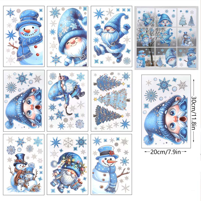🎄 50% DE RÉDUCTION! ✨ DÉCORATION DE FENÊTRE MAGIQUE DE NOËL - Autocollant Scintillant Sans Colle, Effet Brillant Intérieur/Extérieur, Facile à Appliquer et à Retirer 🎅🌟