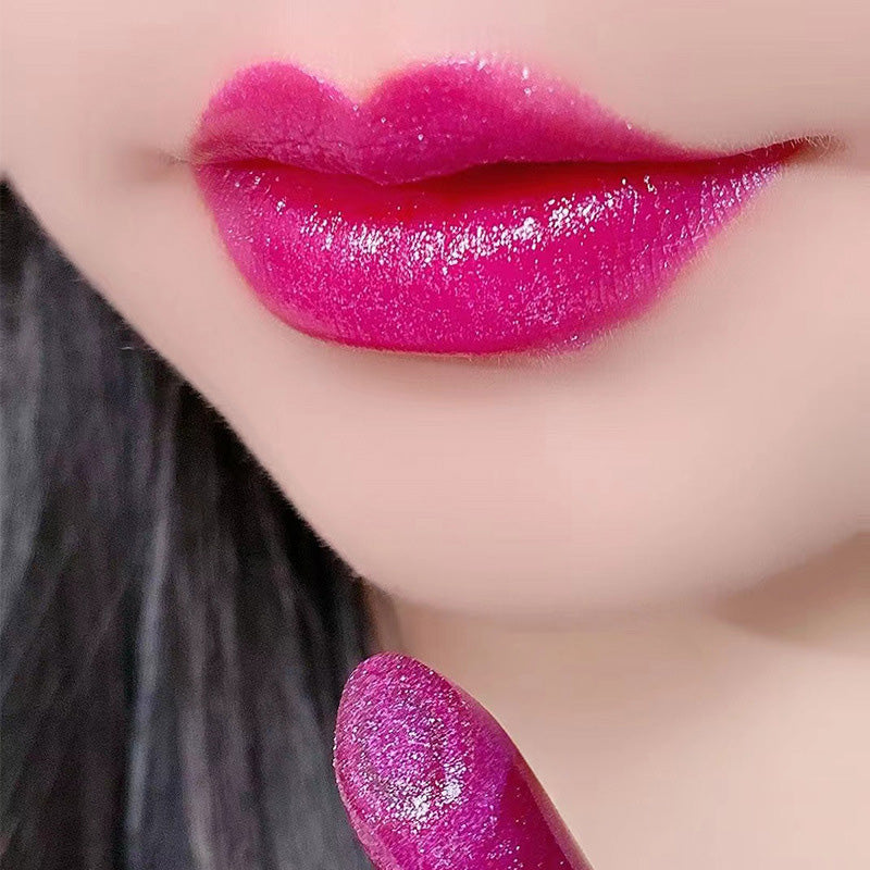 Éclair de Noël : Rouge à Lèvres Pailleté Hydratant qui Change de Couleur — Double Couche, Longue Tenue et Activation Thermique — Promo 48%