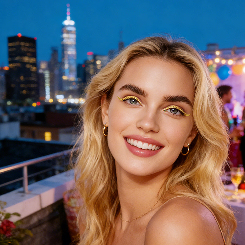 💖Autocollants dorés pour les yeux – maquillage à longue tenue et éclat glamour💖