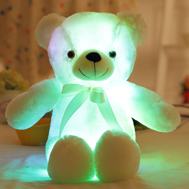 Ours en peluche ultra-doux avec éclairage LED multicolore