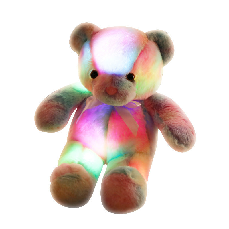 Ours en peluche ultra-doux avec éclairage LED multicolore