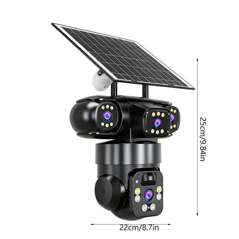 📹 50% DE RÉDUCTION! ☀️ Caméra de surveillance Wi-Fi 6K 9 MP pour l'extérieur | Zoom 10x, 3 objectifs, PTZ 360° | Indice de protection IP66, vision nocturne couleur, audio bidirectionnel, suivi de mouvement