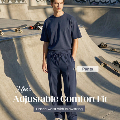 📢📢40 % DE RÉDUCTION !! ⏰Pantalon droit pour homme à taille élastique avec cordon de serrage