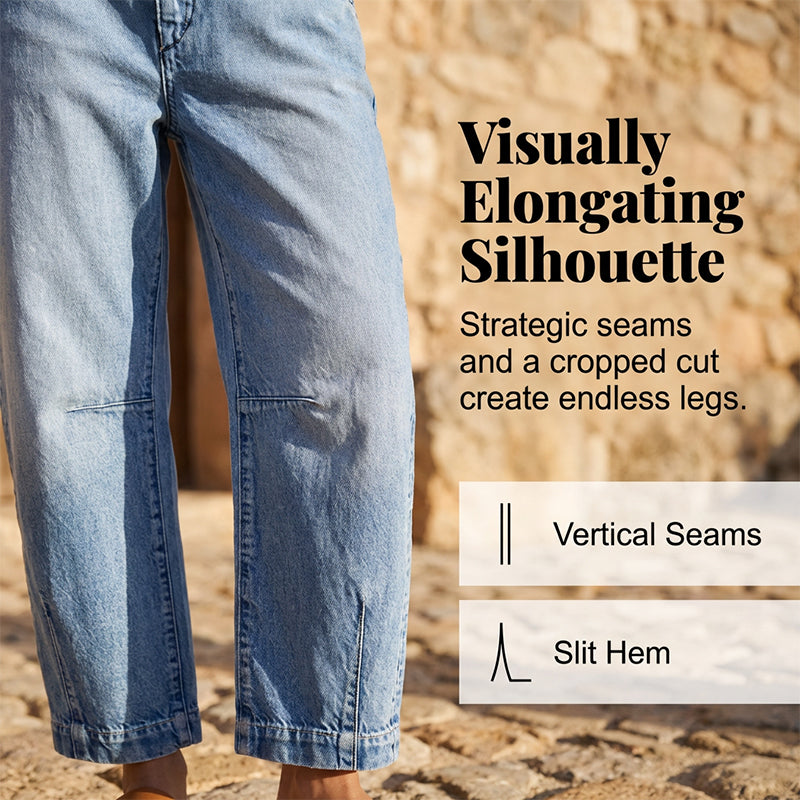 🌟 Short en jean large taille haute pour femme – Effet allongeant et délavage vintage – Pantalon court décontracté – Idéal pour l'été, la plage ou une journée de détente 👒