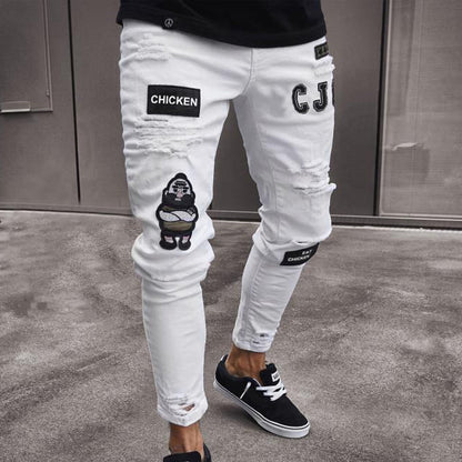 👖 50% DE RÉDUCTION! 🔥 Jean Slim Déchiré pour Homme – Coupe Moderne, Détails Déchirés & Look Tendance 💙