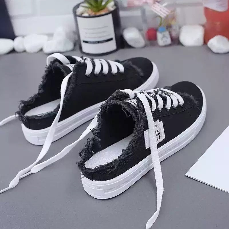 👟 50% DE RÉDUCTION! 👖 Baskets Mules en Jean pour Femme – Enfiler Facile, Semelle Confortable & Parfaites Pour Un Look Décontracté Et Estival ☀️