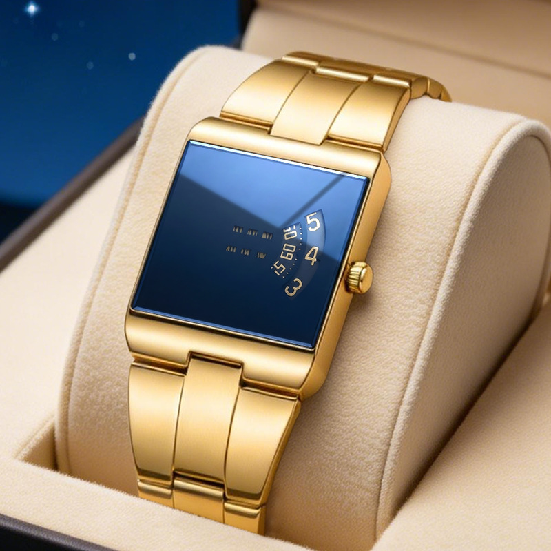 ⌚✨💼 PROMO -50% ! Montre à Quartz pour Homme, Cadran Carré – Style Vintage, Mouvement Précis & Bracelet en Cuir (8 Modèles)