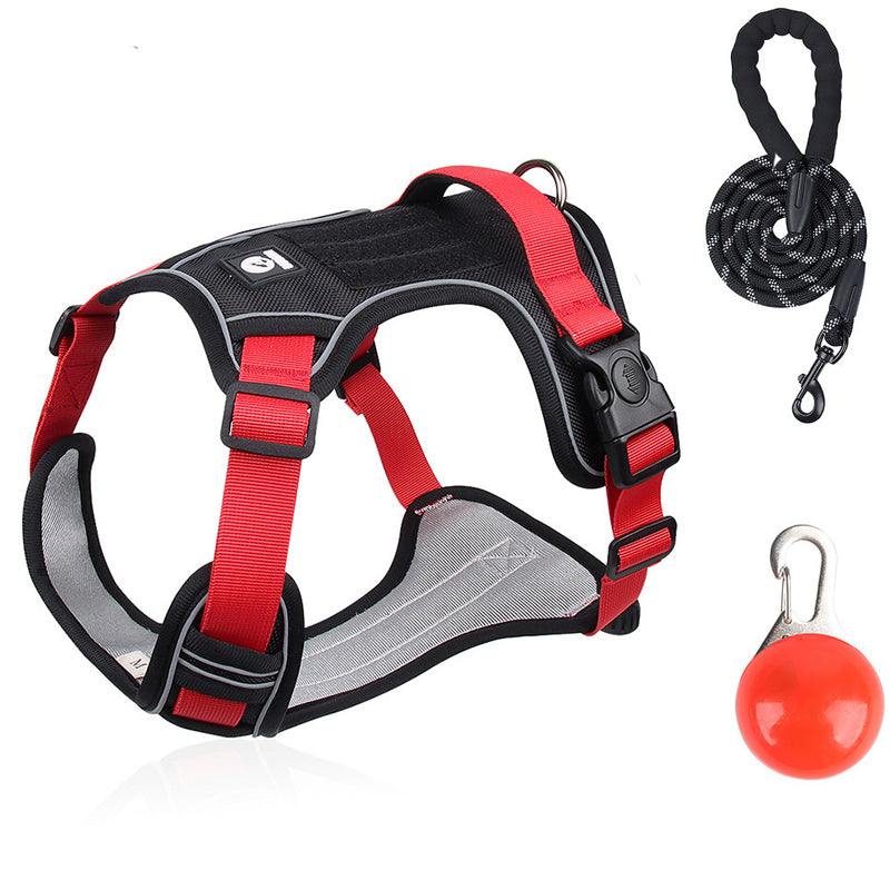 📢📢54 % DE RÉDUCTION !! ⏰Harnais anti-traction pour chien avec laisse et collier à LED