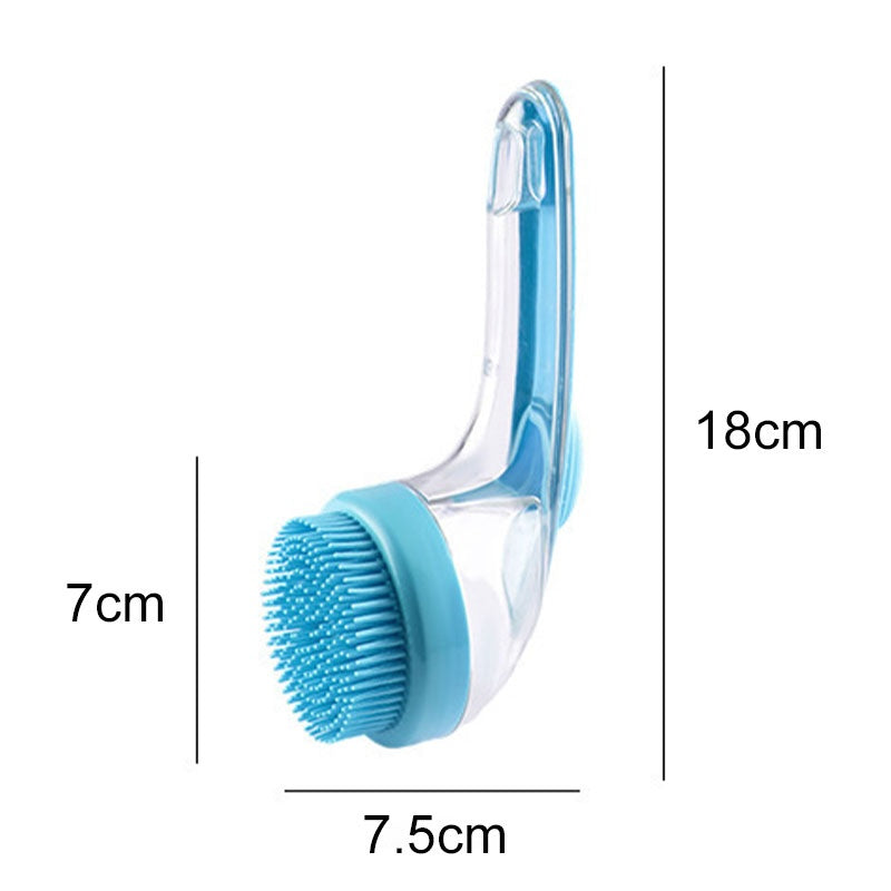 Brosse de bain pour animaux de compagnie avec un long manche et distributeur de shampoing – 50 % de réduction
