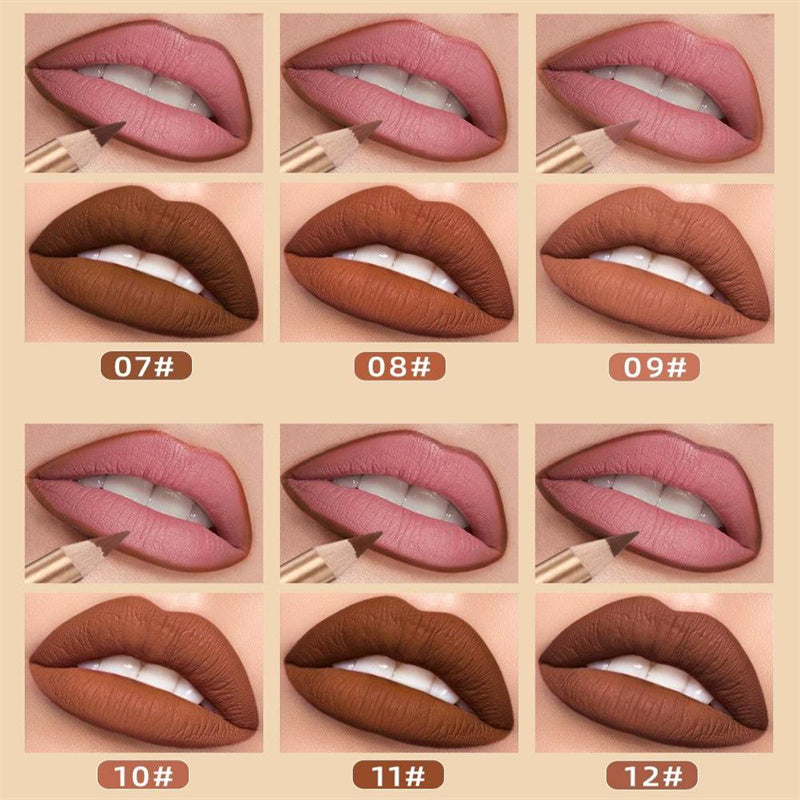 💄 Économisez 50% sur le coffret de 12 crayons à lèvres anti-bavures – longue tenue et waterproof – fini mat et application ultra fluide – contour parfait pour tous les looks 💖