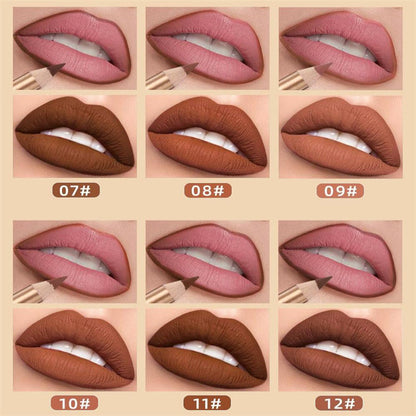 💄 Économisez 50% sur le coffret de 12 crayons à lèvres anti-bavures – longue tenue et waterproof – fini mat et application ultra fluide – contour parfait pour tous les looks 💖