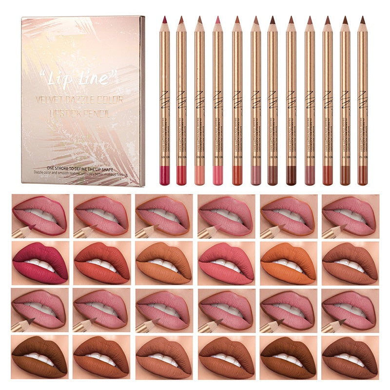 💄 Économisez 50% sur le coffret de 12 crayons à lèvres anti-bavures – longue tenue et waterproof – fini mat et application ultra fluide – contour parfait pour tous les looks 💖