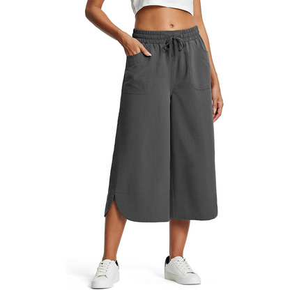 🌼 50 % DE RÉDUCTION EN CE MOMENT ! 🌼 Short en tissu uni à la coupe ample pour femme