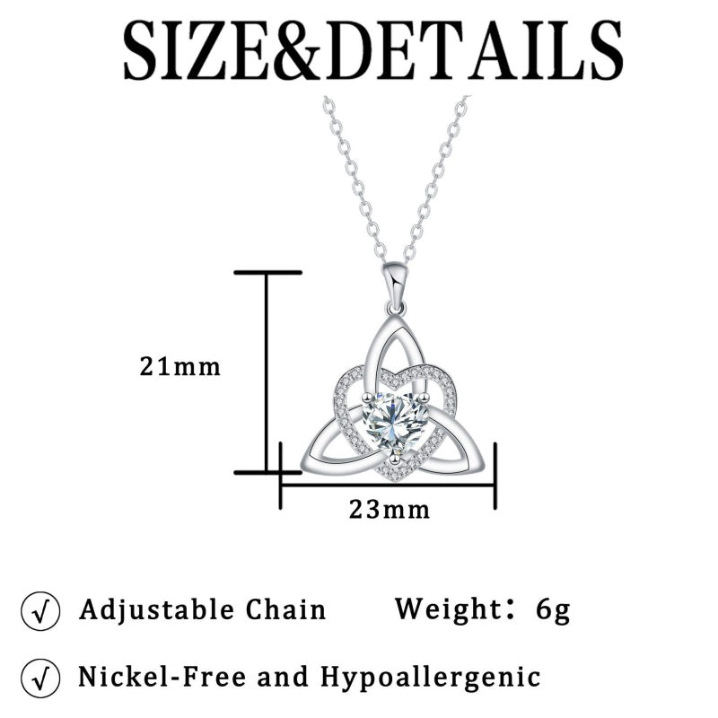 ⏳Spécial à durée limitée⏰Collier avec pendentif en forme de cœur et nœud celtique💎📿
