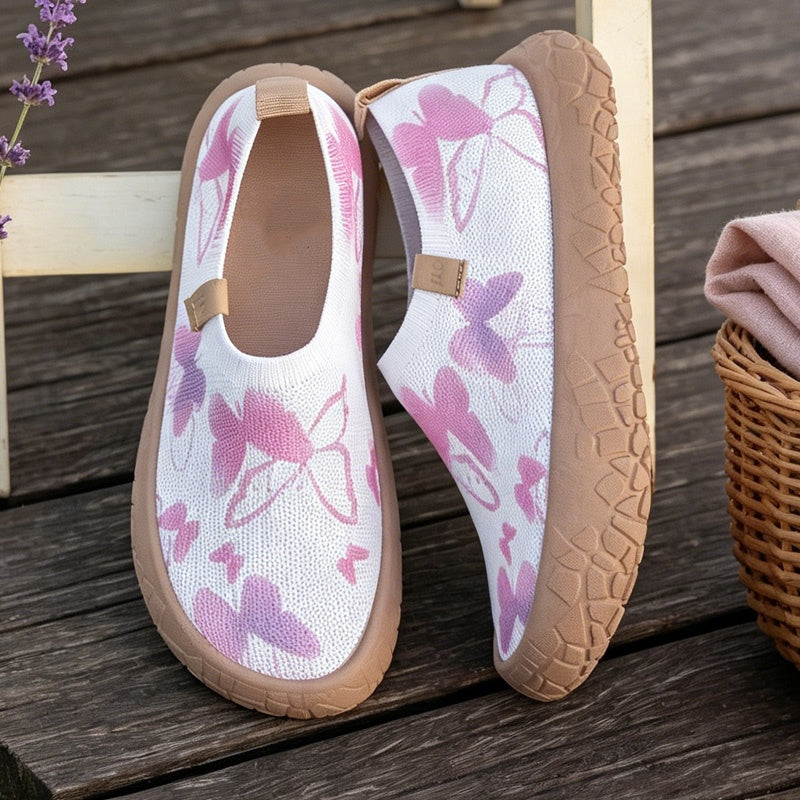 👟✨ PROMO FLASH 50% ! Mocassins Confort Femme Fly-Knit – Semelle Épaisse Antidérapante, Léger & Respirant, Style Papillon Décontracté 👣