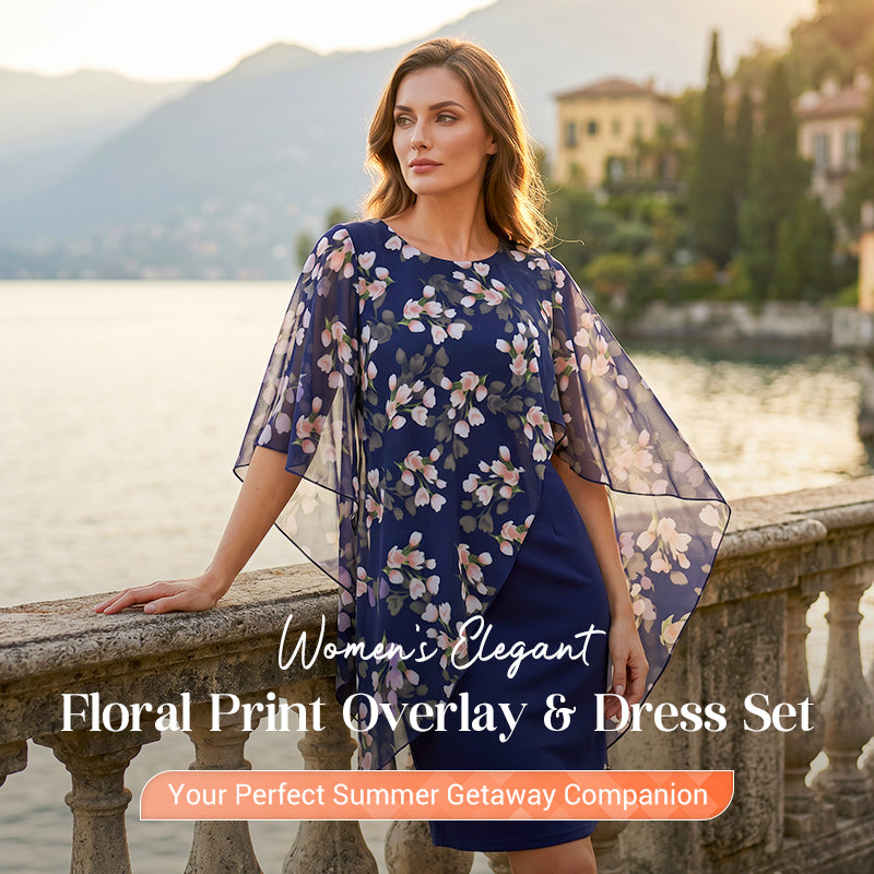 👗 50% DE RÉDUCTION POUR UNE DURÉE LIMITÉE ! ✨ Ensemble robe et boléro fleuri – Élégant et féminin ✨