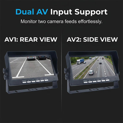 Kit caméra de recul sans fil avec écran 7 pouces — Vue arrière nette pour camion, bus et tracteur