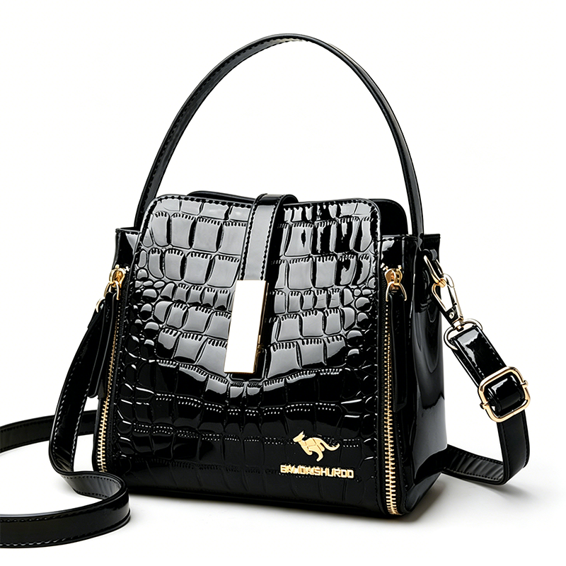 👜 PROMO LIMITÉE 61% DE RÉDUCTION ! ✨ Sac à Main Croco Brillant – Élégant, Structure, Polyvalent 💎