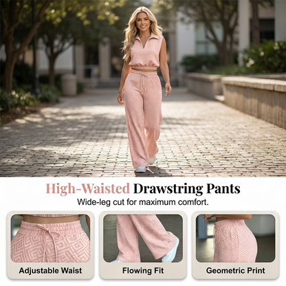 Ensemble Lounge 2 Pièces pour Femme avec Pantalon à Cordon