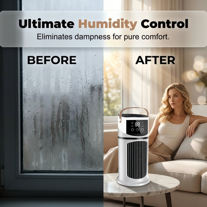 📢 -50% MAINTENANT !  Ventilateur Turbo Portable ⚡ 9 Vitesses 🌬️ Silencieux & Léger 💧 USB 🔌 Blanc